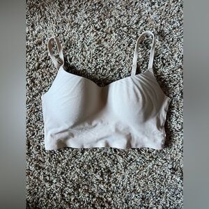 Victoria Secret PINK Lightly Lined Bralette Small Cream Wireless Pullover